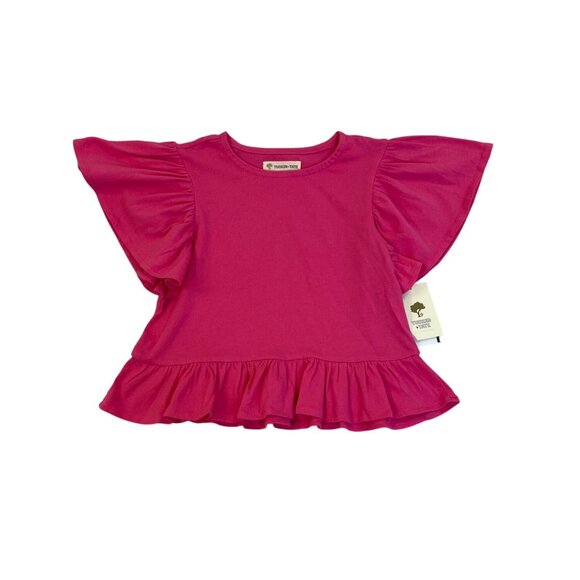 Tucker + Tate Girls Fuchsia Ruffle Top & Skort Set Size 5 - Picture 5 of 13